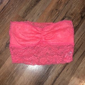 Strapless lace